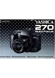 Yashica 270 AF manual. Camera Instructions.